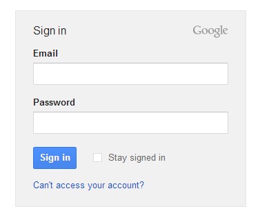 Google Reader Login page